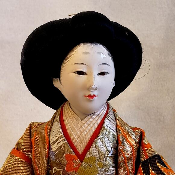 Japanese Vintage Hina Doll - Traditional Kimono - Picture 5 of 8